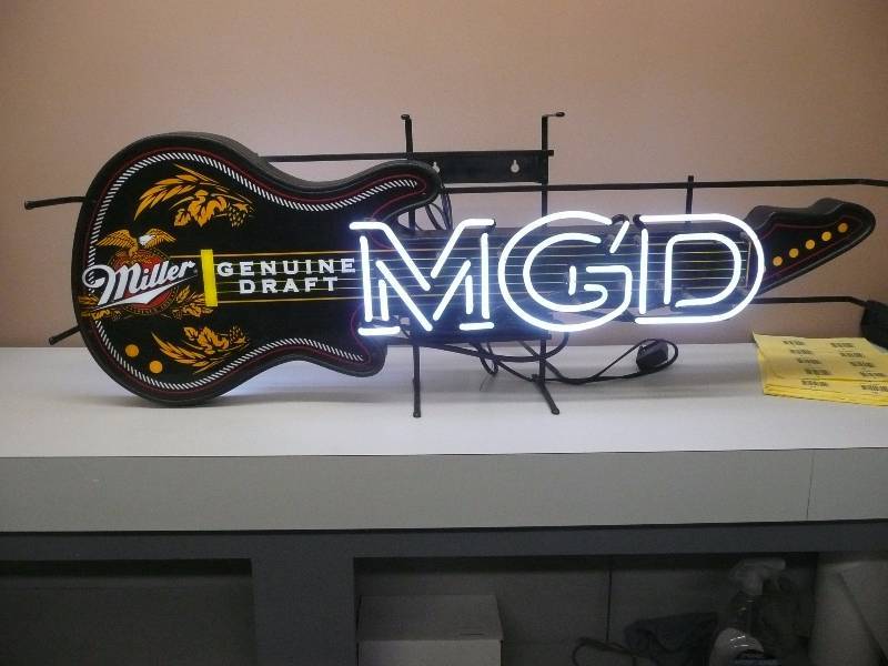 mgd guitar neon sign