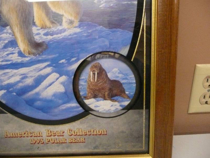 HAMM'S BEER, AMERICAN BEAR COLLECTION - 1993 POLAR BEAR MIRROR - THIRD ...