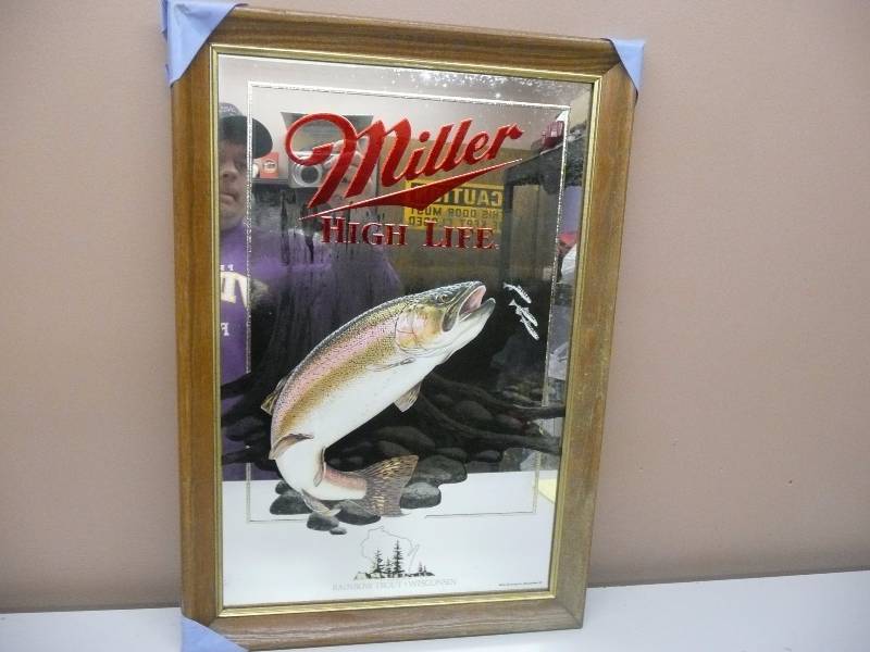 lot 42 image: MILLER HIGH LIFE WILD LIFE SERIES FIRST PRINTING, RAINBOW TROUT FIFTH IN THE SERIES - STILL IN BOX - GOES WITH LOTS 38,39,40,41,43 FOR COMPLETE SET - SEE PICTURES