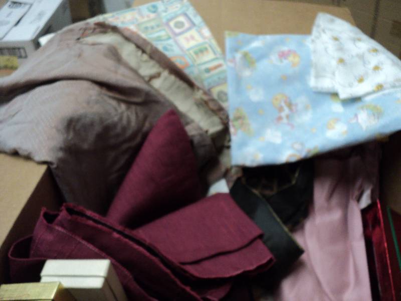 lot 86 image: box of material and misc....