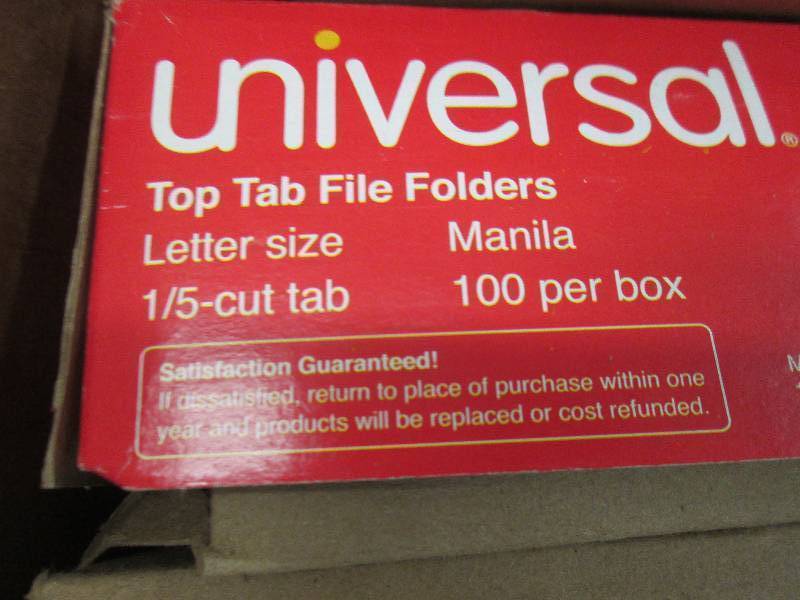 lot 313 image: 4 Boxes of 100 Universal Top Tab Fi...