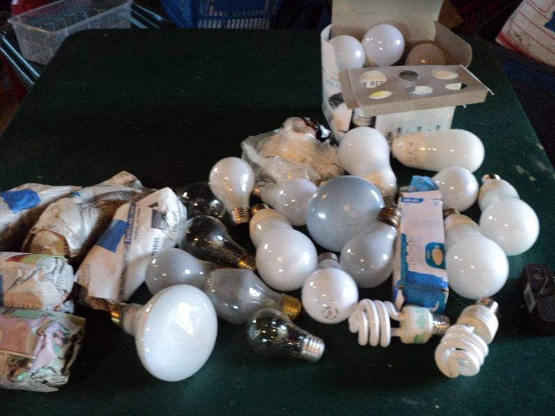 lot 169 image: container full of lightbulbs...