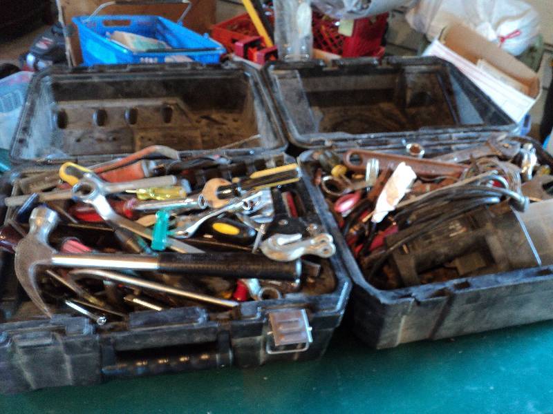 lot 171 image: 2 Dewalt cases full of misc. tools...