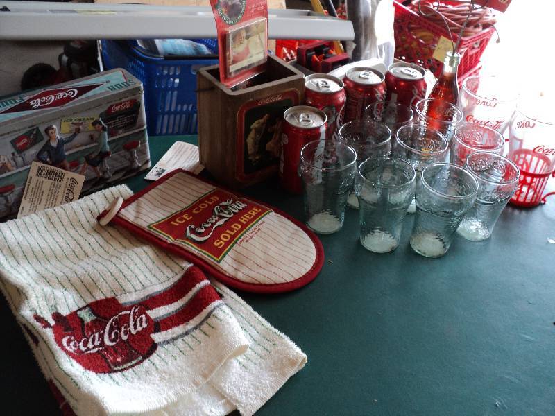 lot 214 image: coca-cola glasses and misc....
