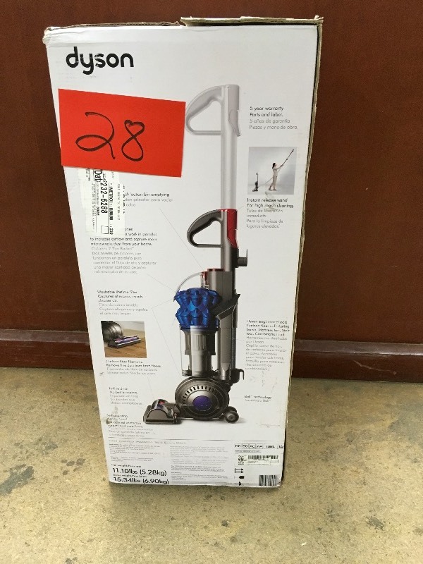 lot 28 image: Dyson Ball Compact Allergy Upright Vacuum with Bonus Accessories never used