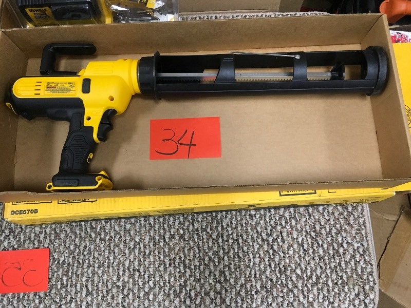 lot 34 image: Dewalt 20-Volt MAX Lithium-Ion Cordless 600 ml Adhesive Gun (Tool-Only) not used DCE570B