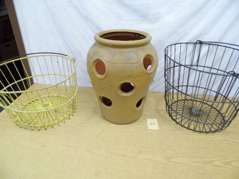 Vintage Metal Egg Baskets