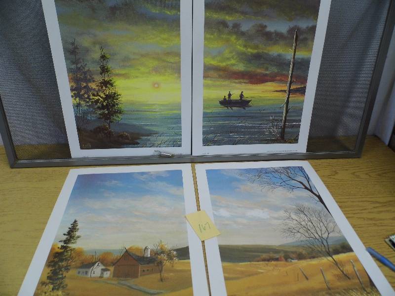 Lot of 4 Prunty Prints