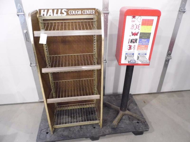 Halls Display Shelf - Sticker Machine