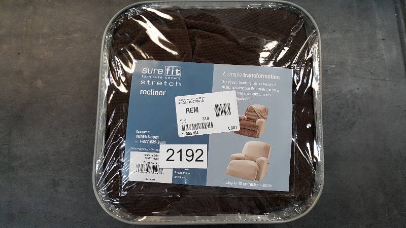 Sure Fit Stretch Pique Recliner Slipcover&nbspChocolate