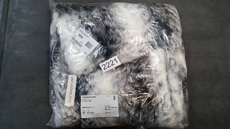 McLeland Design Imitation Fur Euro Sham Pair&nbspBlack