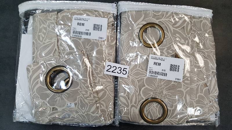 alcove Charlotte Burnout 52 x 63 Grommet Panel - Taupe