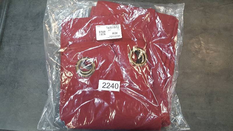 United Vintage 74 x 84 Blackout Grommet Window Panel Pair - Burgundy
