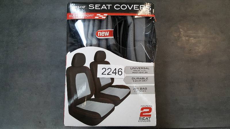 Pilot Automotive Sport Seat Covers Pair - Black
