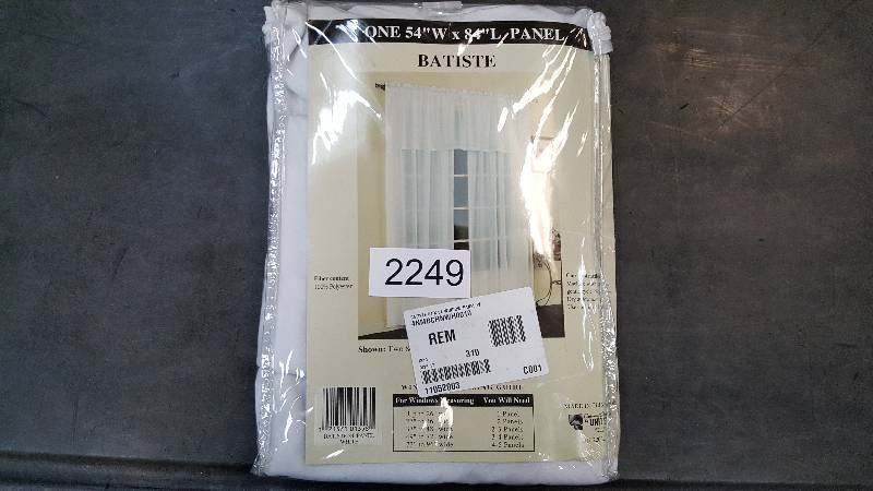 United Batiste 54 x 84 Window Panel - White