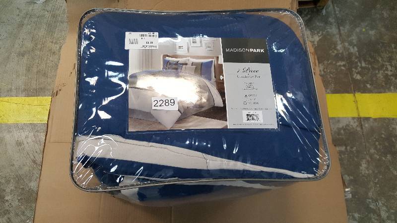 Madison Park Warner Microsuede Solid Pieced 7-Pc. Comforter Set - Queen Size