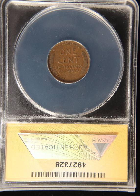 1911-S US WHEAT CENT VF20 ANACS EARLY BETTER DATE WHEAT CENT