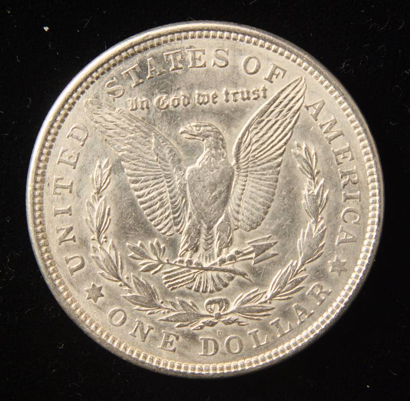 1921-D MORGAN SILVER DOLLAR AU CLEANED