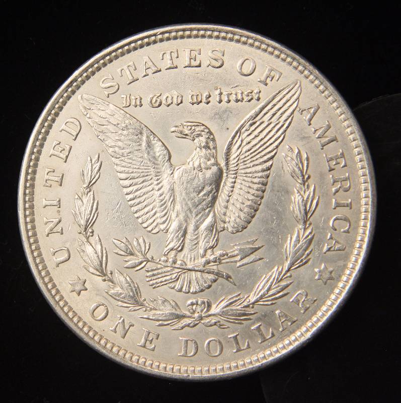 1921 MORGAN SILVER DOLLAR AU CLEANED
