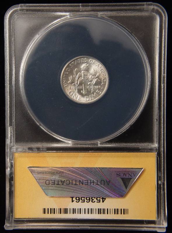 1949-S ROOSEVELT SILVER DIME MS64 ANACS KEY DATE COIN