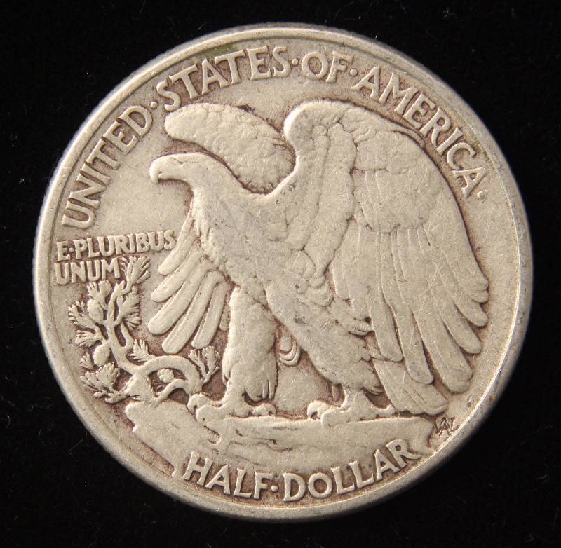 1945 WALKING LIBERTY SILVER HALF DOLLAR VF