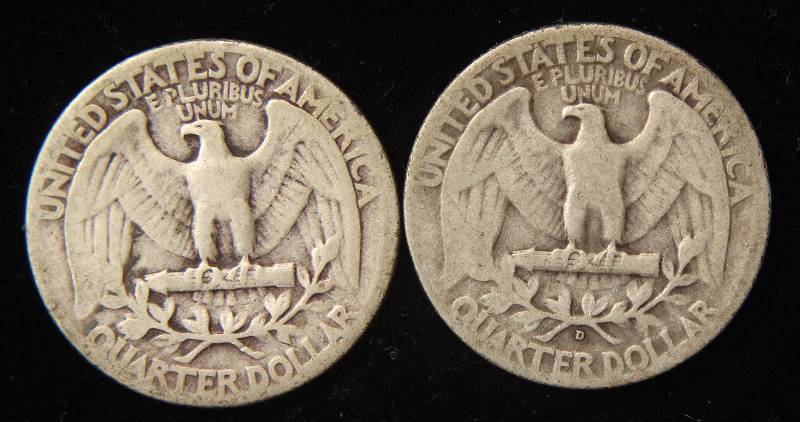 1936 & 1936-D WASHINGTON SILVER QUARTERS
