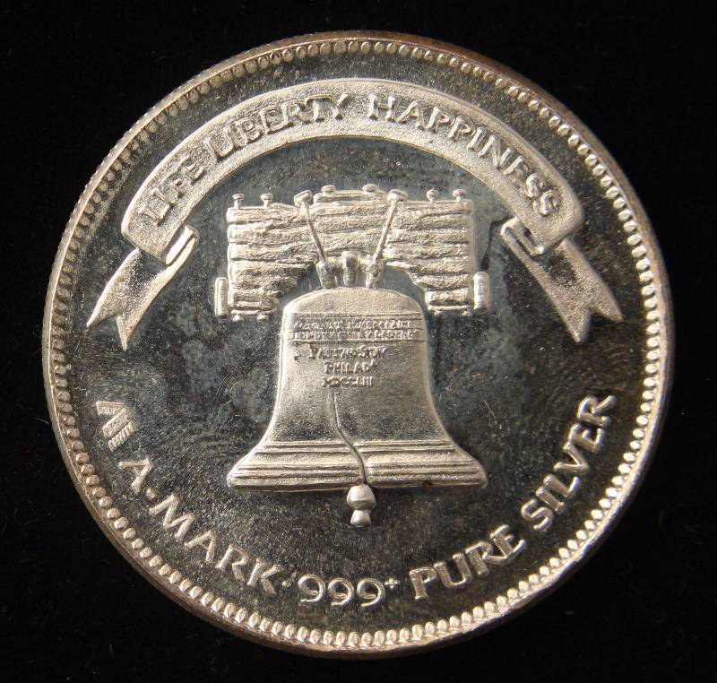 1 TROY OZ. .999 FINE SILVER VINTAGE 1982 A-MARK LIBERTY
