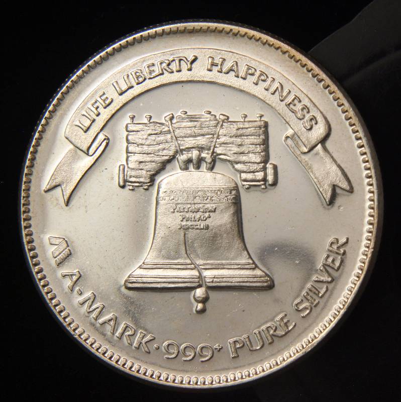 1 TROY OZ. .999 FINE SILVER VINTAGE 1982 A-MARK LIBERTY IN AIRTITE