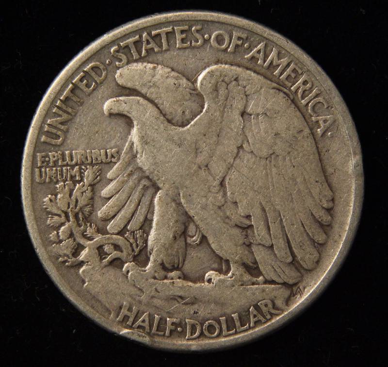 1945 WALKING LIBERTY SILVER HALF DOLLAR VF