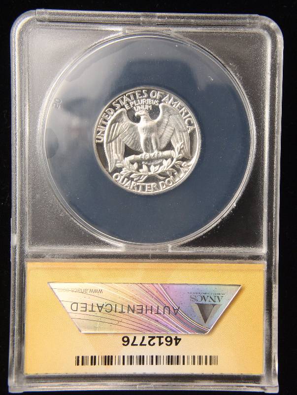 1961 WASHINGTON SILVER QUARTER PF67 ANACS HIGH GRADE COIN
