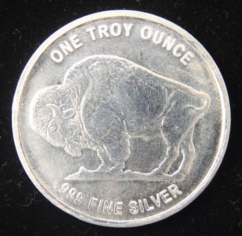 1 TROY OZ. .999 FINE SILVER INDIAN BUFFALO ROUND