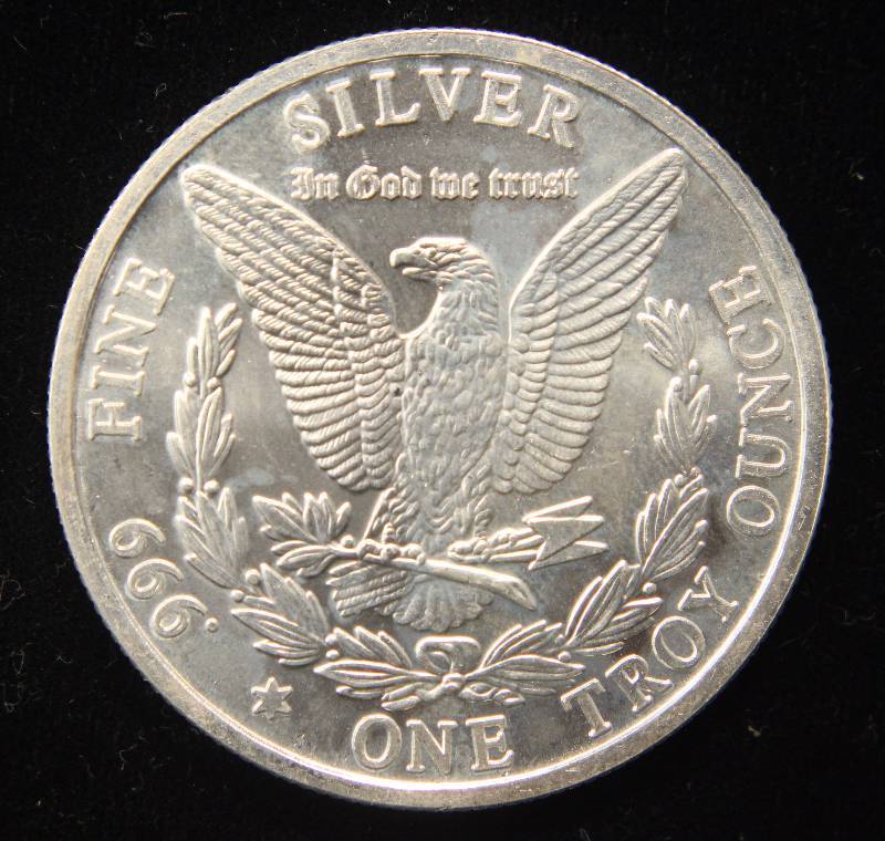 1 TROY OZ. .999 FINE SILVER MORGAN DOLLAR DESIGN