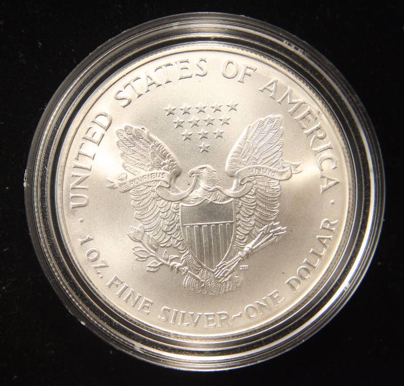 2000 AMERICAN SILVER EAGLE 1 TROY OZ. .999 FINE SILVER IN AIRTITE