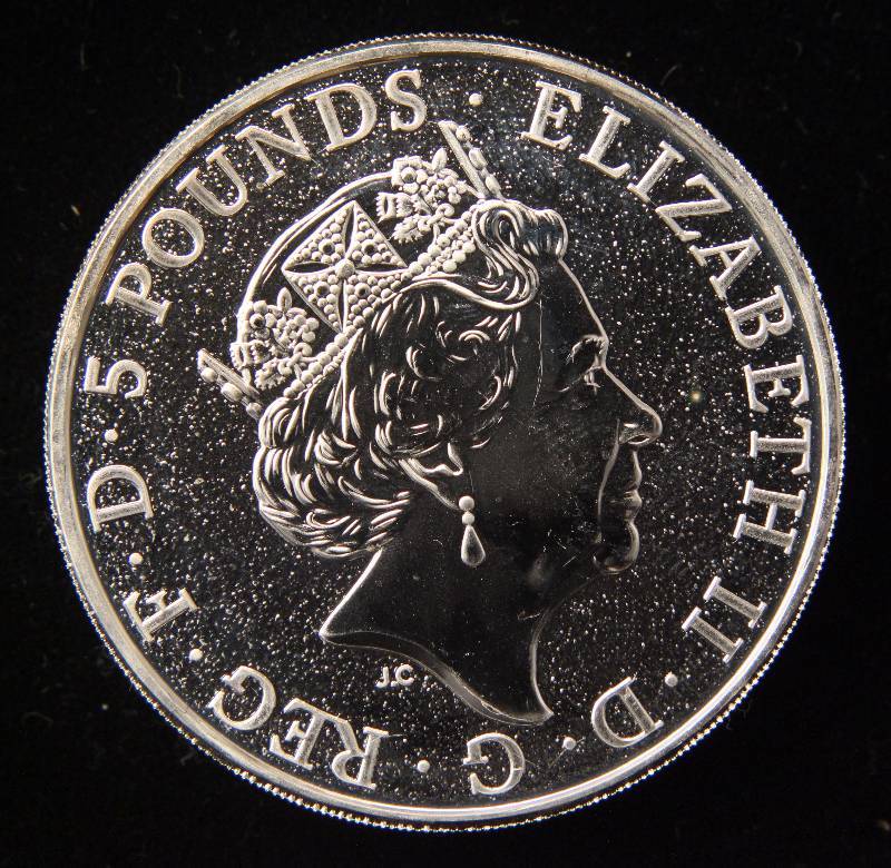 2017 GREAT BRITAIN 2 TROY OZ. .999 FINE SILVER QUEENS BEAST