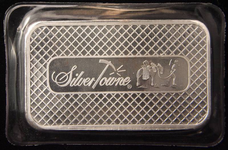 5 TROY Oz. .999 FINE SILVER BAR SILVERTOWNE PROSPECTOR SEALED