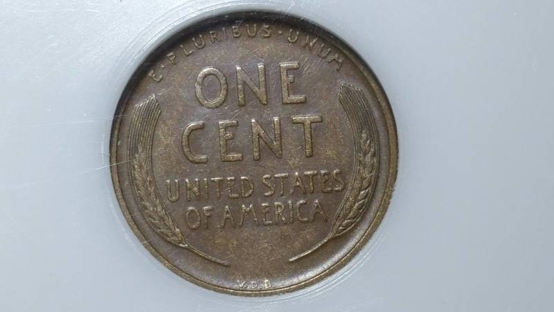 1909 S VDB Lincoln Wheat Cent - Graded EF40