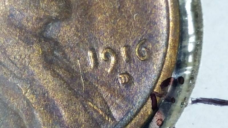 1916 D Lincoln Wheat Cent - Mint Error