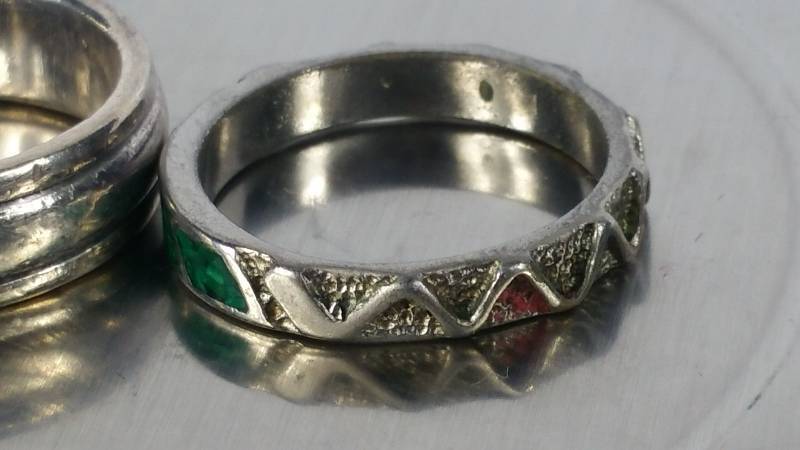 (2) Sterling Silver Rings
