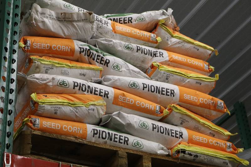 lot 43 image: Bags of Pioneer Seed Corn