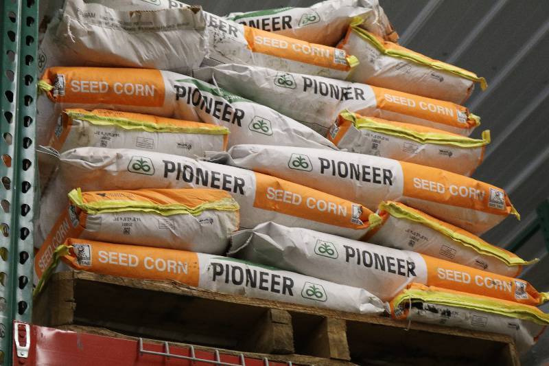 lot 46 image: Bags of Pioneer Seed Corn