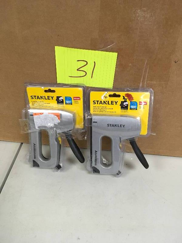 lot 31 image: Stanley Heavy Duty Staple Gun, Lot 2, Open Package not used