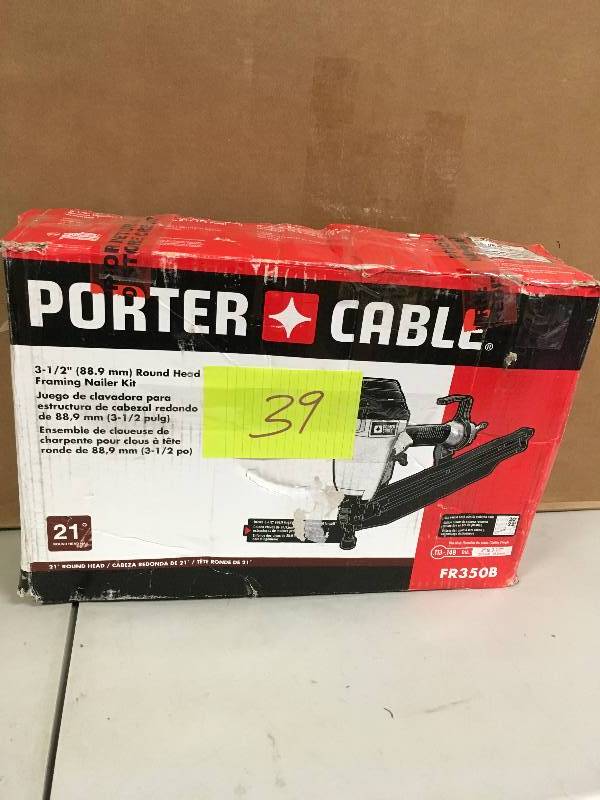 lot 39 image: Porter Cable - 3-12 Round Head Framing Nailer - USED in working condition
