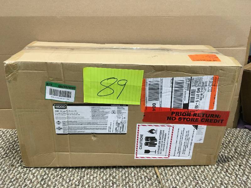 lot 89 image: Ridgid 18-Volt Gen 5X Lithium-Ion Cordless Jobsite Blower Kit with (1) 2.0Ah Battery and Charger. Open Package not used