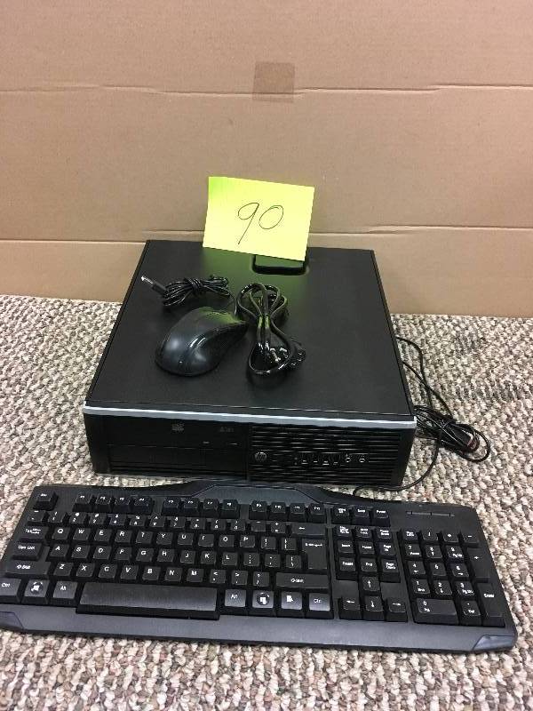 lot 90 image: HP 6200 PRO - Pentium G870 3.1 GHz, 4GBDVDWIN 10P64 Computer Keyboard & Mouse. Open Package not used