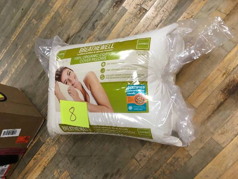 lot 8 image: Breathewell organic cotton Pillow