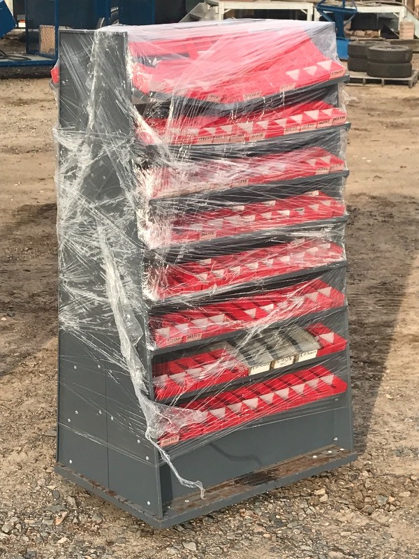 lot 12 image: Commercial Rolling Bin-Rack