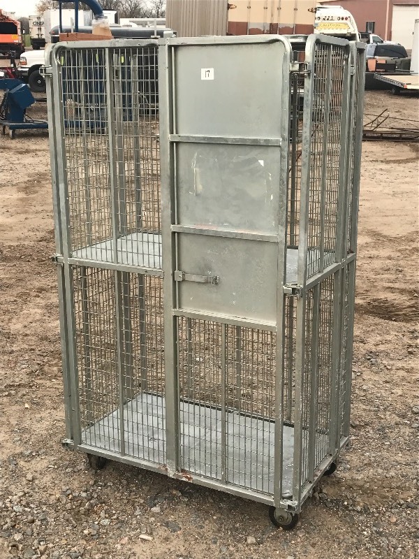 lot 17 image: Commercial Rolling Enclosed Shelf
