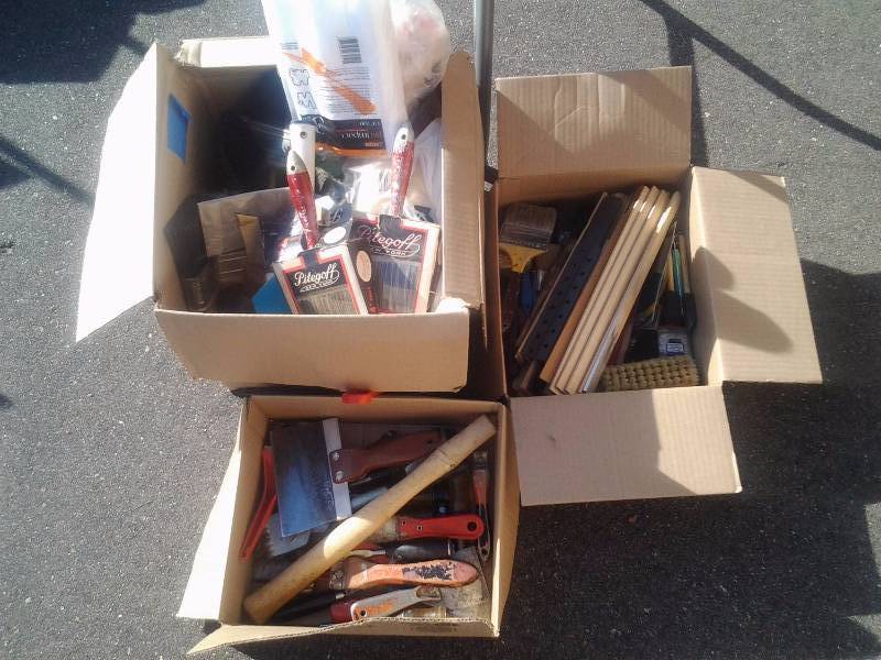 3-Boxes Of Painting Related