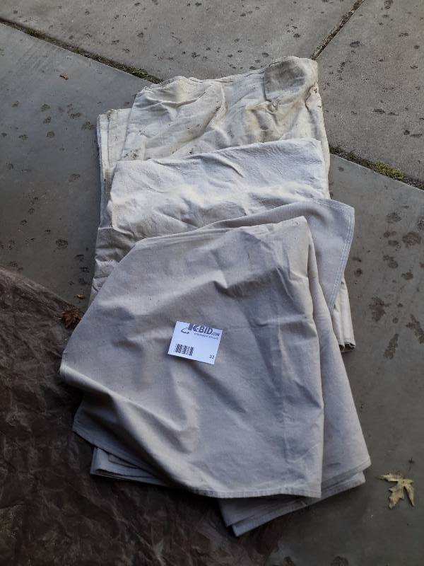lot 33 image: 3 cloth painters cloths