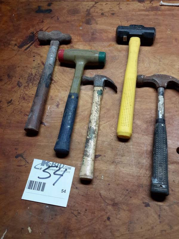 lot 54 image: 5 hammers as pictured